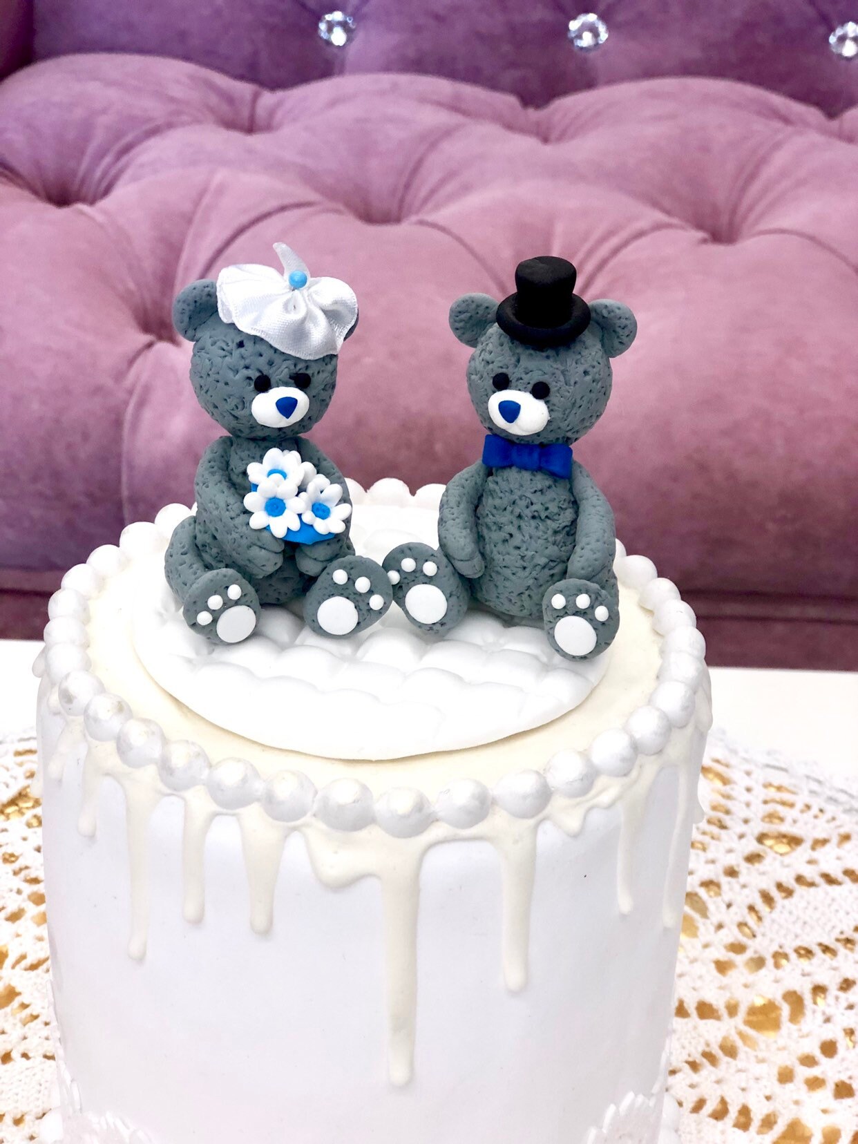 Cake Topper, Teddy Bear Cake Topper, Birthday Cake Topper With Teddy ...
