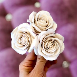 Flower Hair Pins, Bridal Hair Pins, 3 Wedding Hair Flowers Bridal Hair Accessories, Bridal Floral Headpiece, Wedding Hair Pieces With Roses