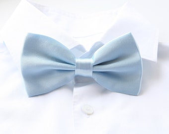 Groom's Bowtie, Light Blue Bowtie For The Groom, Men's Gift, Groom's Tie, Groom's Gift, Wedding Bowtie, Satin Bowtie