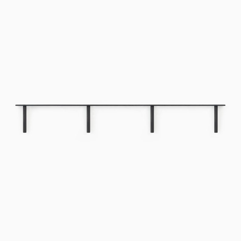 Floating Shelf Brackets Steel Heavy Duty Brackets from: 10 to 78 long HARDWARE ONLY Hidden Wall Shelf Bracket, made in USA image 9