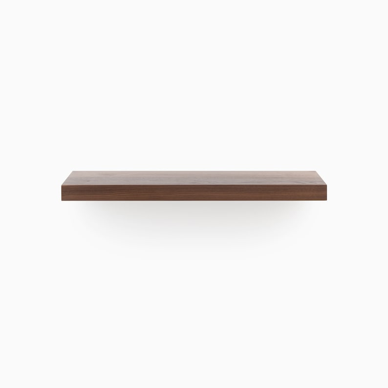 Walnut Cut To Length Solid Hardwood Floating Shelves Clear Image 0