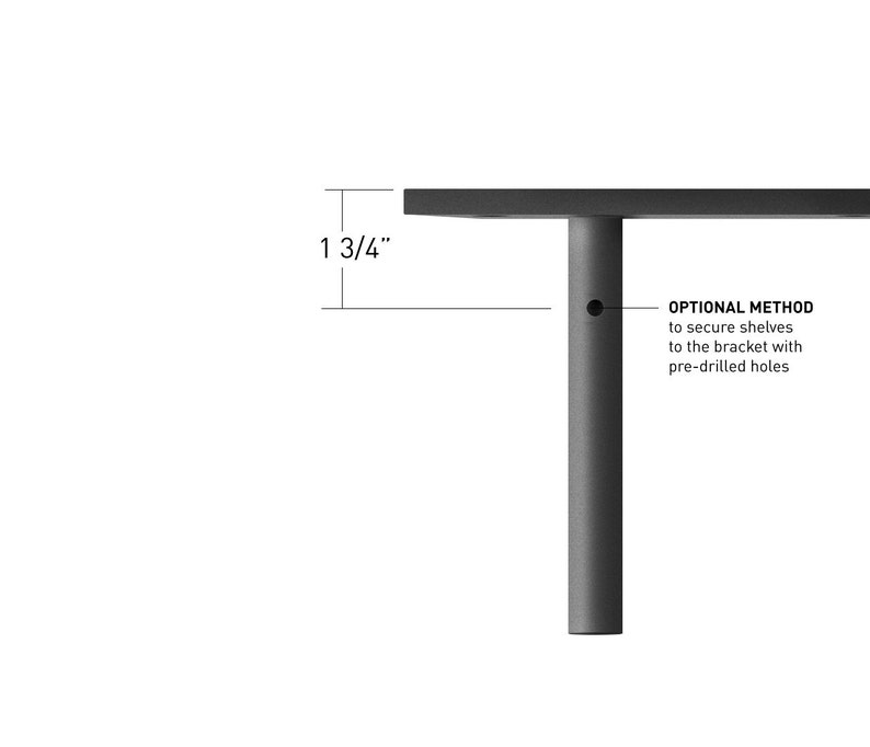 Floating Shelf Brackets Steel Heavy Duty Brackets from: 10 to 78 long HARDWARE ONLY Hidden Wall Shelf Bracket, made in USA image 6