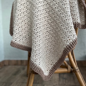 Handmade Crochet Baby Blanket: Bamboo Yarn, Christening Gift