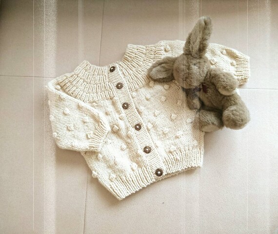baby popcorn cardigan