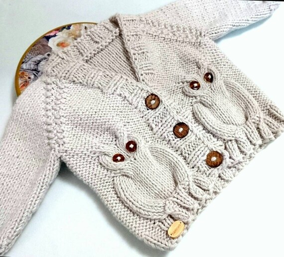 baby owl cardigan knitting pattern