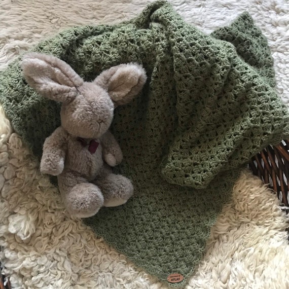 Army Green Baby Blanket Crochet Baby Blanket Woodland Baby Shower Etsy Canada
