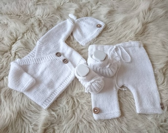 Natural Baby Clothing Gift Sets heirloom set,  boy blessing outfit, boy christening outfit gender neutral, Newborn boy Coming home outfit,