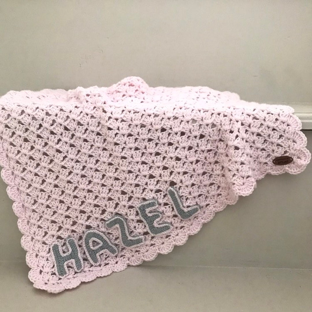 Personalized Baby Blanket Crochet Baby Blanket Baby Name Etsy