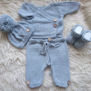 Baby Boy Coming Home Outfit, Gender Neutral, Newborn Knit Outfits, Baby ...