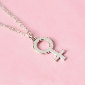 Female Symbol Necklace, Feminist Necklace, Female Necklace, Venus Symbol Necklace, Feminist Jewelry, Girl Power, Gender Equality, Feminism image 9