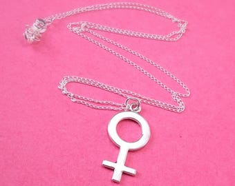 Feminist necklace, Female Symbol Necklace, Female Necklace, Venus Symbol Necklace, Feminist Jewelry, Girl Power, Gender Equality, Feminism