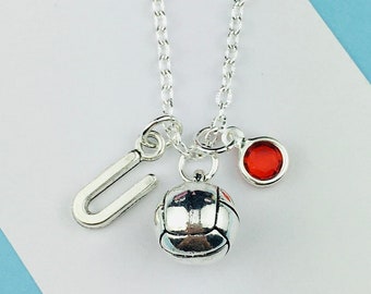 Personalised Volleyball Necklace, Sport Jewellery, Volleyball Coach Gift for her, Netball player gift, team teammate player gift for mom mum
