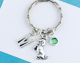 Personalisierte Dackel Schlüsselanhänger, Hunde Schlüsselanhänger, Hunde Person Schlüsselanhänger, benutzerdefinierte Hunde-Liebhaber Geschenk, Haustier Verlust Geschenk, Silber Geburtstagsgeschenk für sie ihn