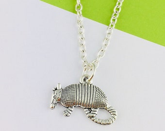 Armadillo Necklace, Animal lover gift for her, nature jewellery, secret santa gift for best friend gift  sister, dainty necklace minimalist