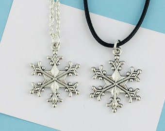 Sneeuwvlokketting, wintersieraden voor haar, verjaardagscadeau voor zus, kerstchoker, kinderfeestartikelen, sneeuwvloksieraden, kerstcadeau