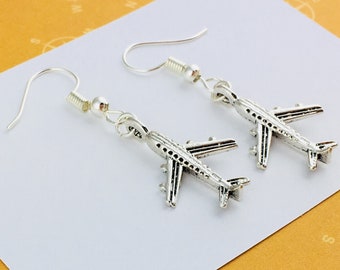 Airplane Earrings, Airplane jewellery, airplane gifts, aeroplane earrings, travel jewellery, travel gifts, wanderlust gifts, stewardess gift