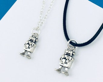 Robot Necklace, Robot Choker Necklace, robot jewellery, robot gift for her, birthday gift for him, gamer girl fit for sister, geeky gifts