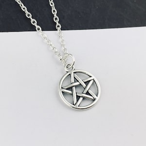 Pentacle Necklace, Pentagram necklace, witch jewellery,  Halloween costume Wicca Wiccan goth gothic gift for her pagan sister birthday bff