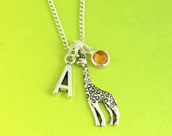 Silver Giraffe Necklace Giraffes Animals Adjustable Chain Pendant Present Gift Silver Giraffe Necklace Giraffes Animals Adjustable Chain Pendant Present Gift
