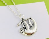 Faultier Halskette Mit Herz-Anhänger – Niedlicher Tier-Schmuck Für Frauen & Mädchen