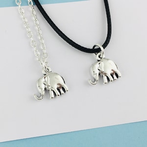 Naszyjnik lub choker ze słoniem, prezent dla miłośnika zwierząt dla niej i dla niego, prezenty urodzinowe dla dziewczyny, siostry, nowej mamy, indyjskiego słonia, prezent na szczęście