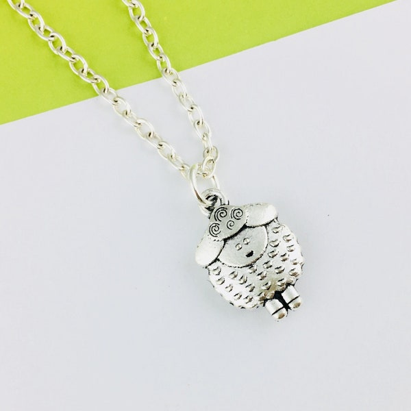 Collier mouton, collier petit agneau, cadeau mouton pour elle, breloque mouton, bijoux animaux, cadeau éleveur de moutons, idée cadeau, cadeau tricot argent