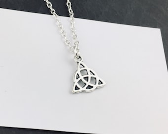 Triquetra Necklace, Wiccan jewelry, Celtic Trinity Knot Necklace birthday gift for sister coven pagan jewellery girlfriend wicca goth gothic