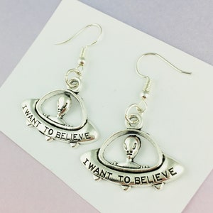 Alien Spaceship Earrings