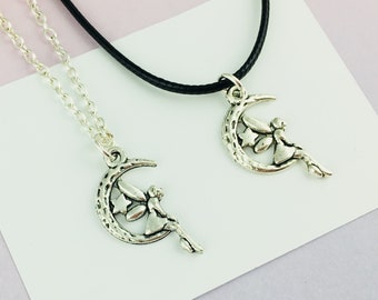 Maanfee-ketting, heidense sieraden, sprookjessieraden, fantasiesieraden, betoverde ketting, sprookjescadeau, sprookjescadeau, hemels cadeau