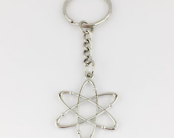 Atom-sleutelhanger, Atom-sleutelhanger, Science-sleutelhanger, Science Bag Charm, afstudeercadeau natuurkunde, cadeau leraar natuurkunde, scheikunde, geeky geschenken