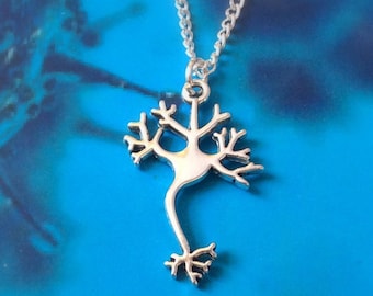 Neuron Necklace, Neuroscience gift, neurology necklace, Science jewelry, neuroscientist gift, psychology gift, neurosurgeon necklace geeky