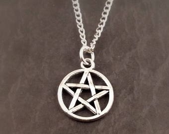 Fashion Star Pentagram Pendants Round Cross Chain Short Long Mens Womens Diy Silver Color Necklace Jewelry Gift 60cm Fashion Star Pentagram Pendants Round Cross Chain Short Long Mens Womens Diy Silver Color Necklace Jewelry Gift 60cm