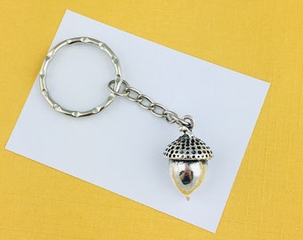 Eikelsleutelhanger, herfstsleutelhanger, oogstfeestcadeau, botanische geschenken, verjaardagscadeau koppels, housewarmingcadeau nieuw huis bossen bos