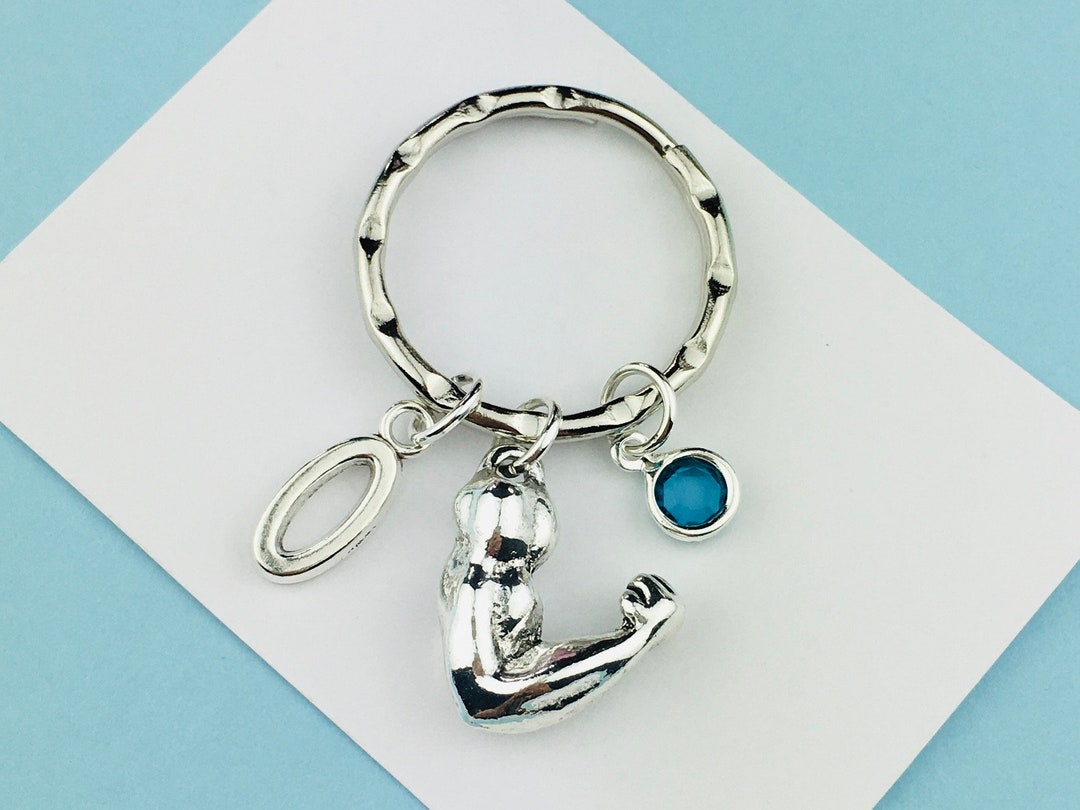Biceps Keyring, Personalised Gift, Arm Muscle Keychain, Athletic ...