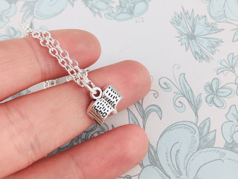 Book Necklace, writer gift, book author gift, book lover gift, bookworm gift, book jewelry, Geeky jewelry, nerd gift, reader gift graduation image 5