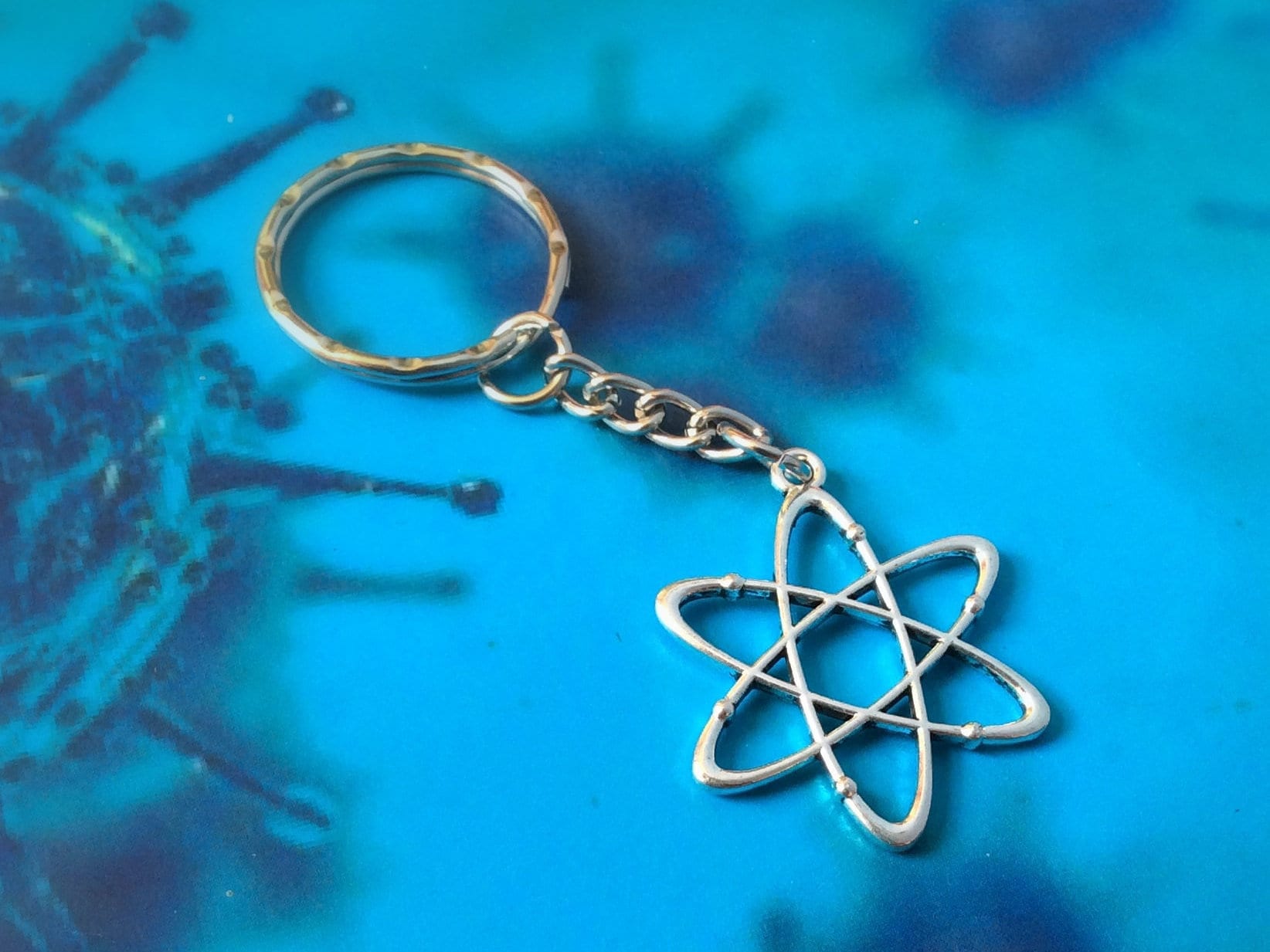 Atom Keychain Science Gift Scientist Keychain Student Gift Etsy