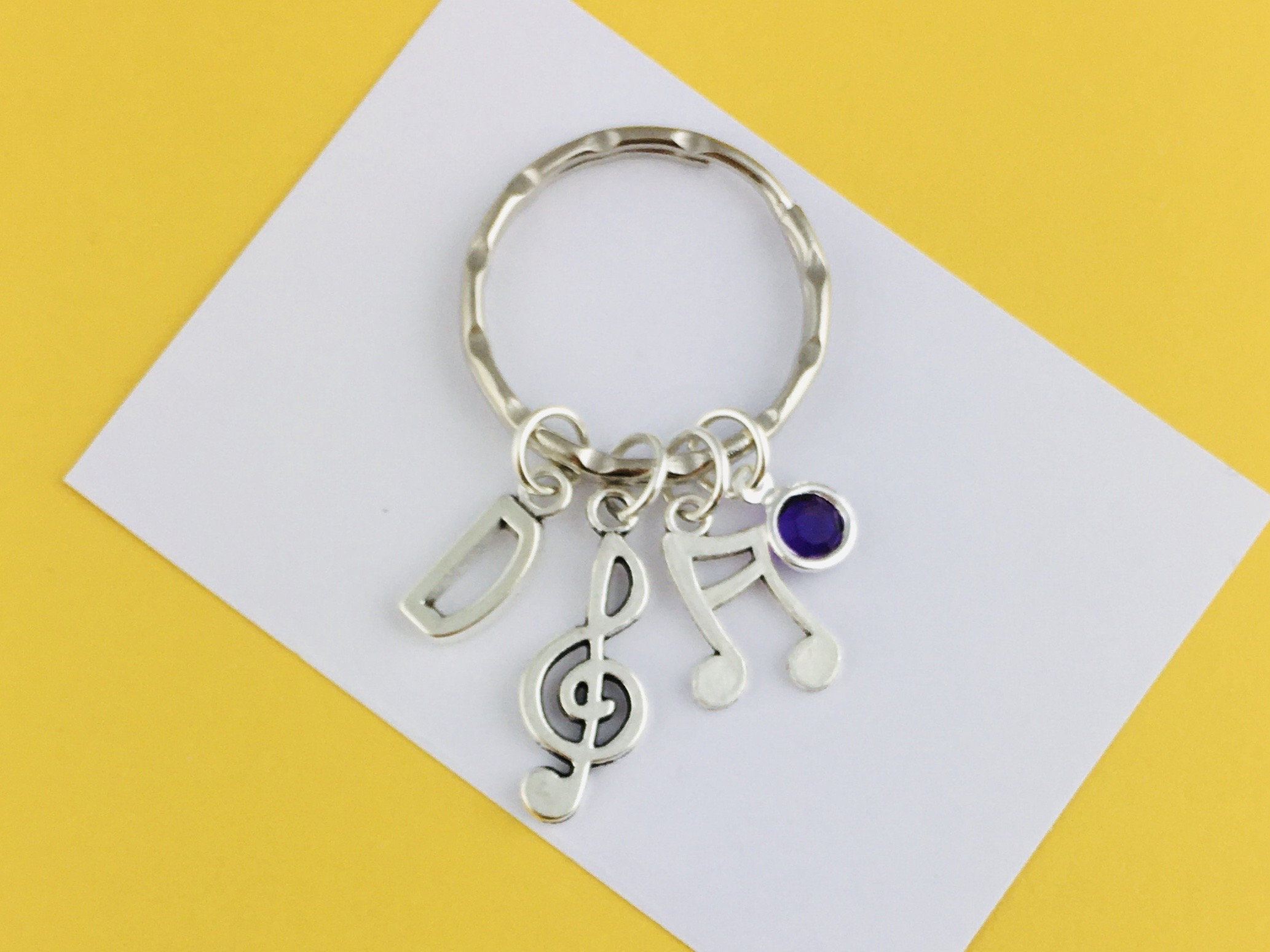Key Ring Note Personalised Music Keyring, Music Note, Treble Clef, Microphone Charm ...