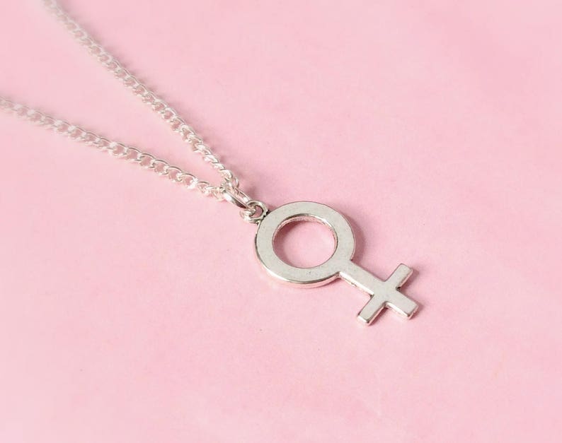 Female Symbol Necklace, Feminist Necklace, Female Necklace, Venus Symbol Necklace, Feminist Jewelry, Girl Power, Gender Equality, Feminism image 9