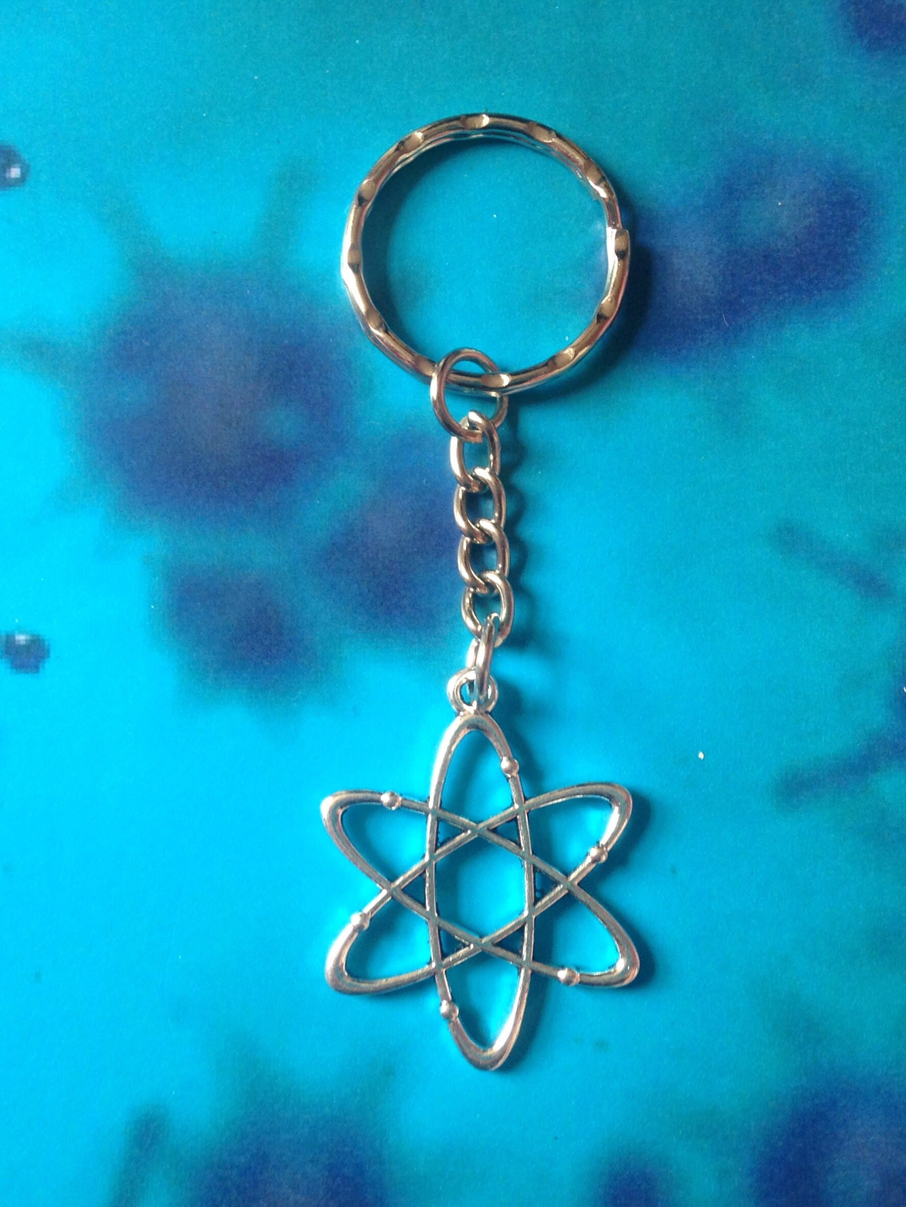 Atom Keychain Science Gift Scientist Keychain Student Gift Etsy