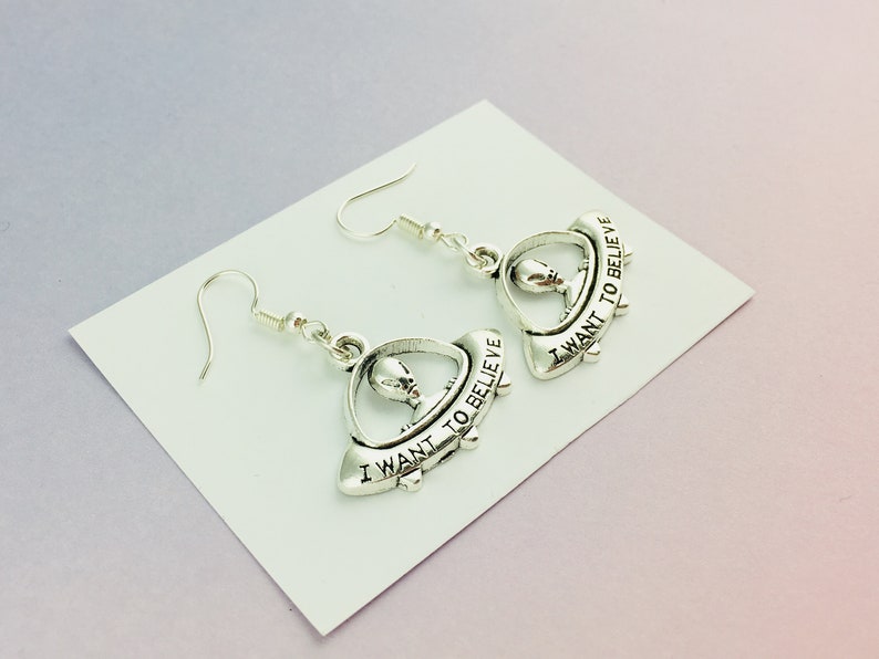 Alien Spaceship Earrings