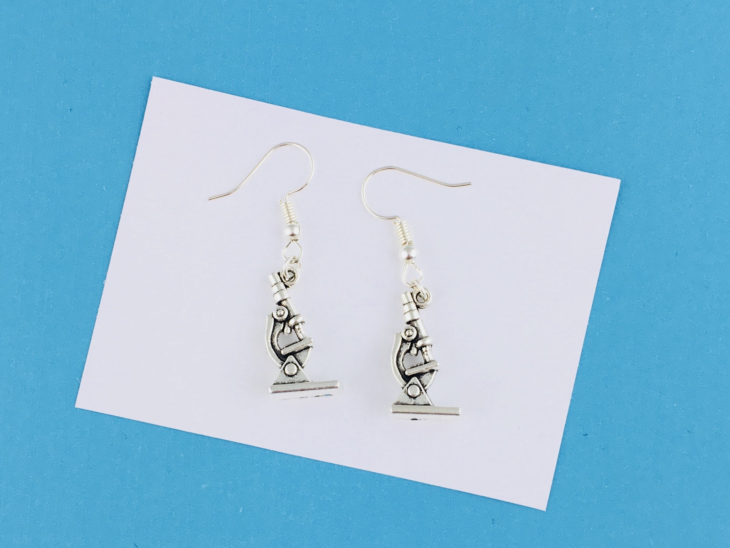 Science Earrings Microscope Earrings Science Jewelry Etsy