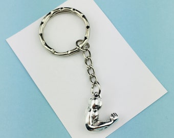 Biceps Keychain, Arm Muscle Keyring, Gym friend housewarming gift for him her man men christmas gifts for athlete motivational inspirational
