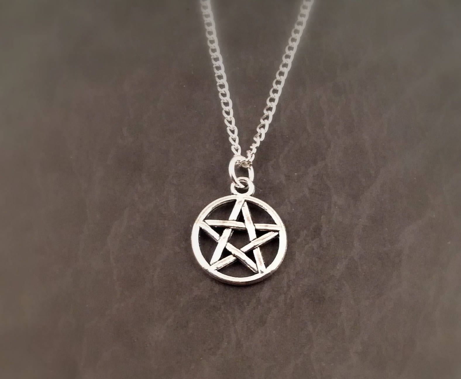 Pentacle Necklace Pentagram Necklace 