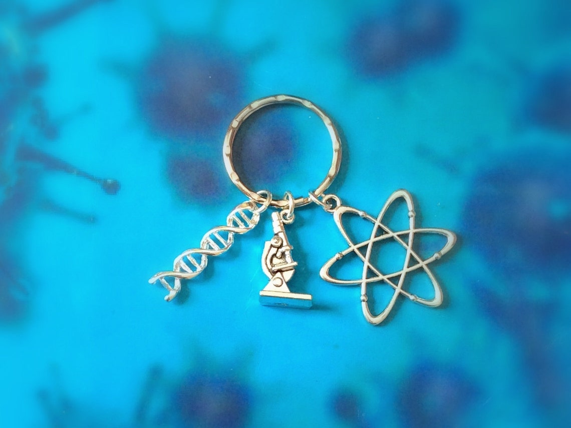 Science Lab Keychains Science Keyring, Science Keychain, DNA Keyring, Scientist Gift, Biology ...