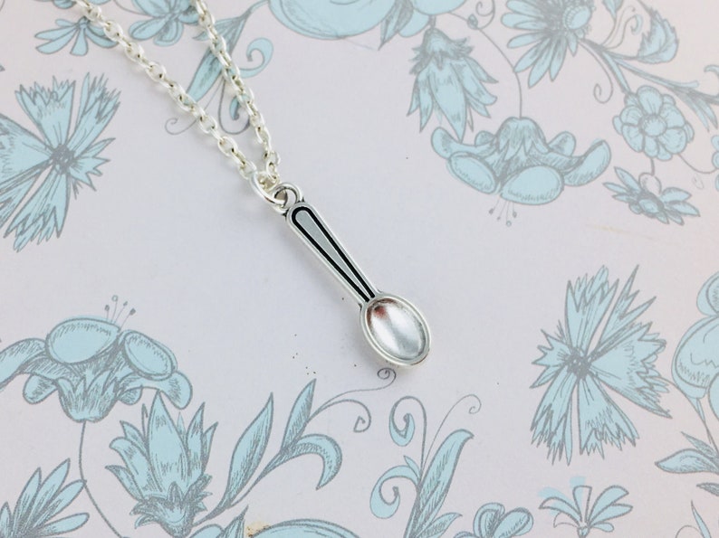 Lepel ketting, lepel ketting, lepel sieraden sieraden, lepel theorie ketting, chronische ziekte sieraden sieraden cadeau voor lepels afbeelding 1