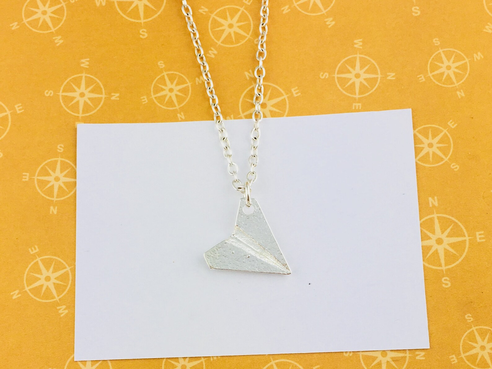 Paper Plane Necklace Origami Necklace Paper Plane Jewellery Etsy UK