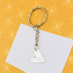 Paper Plane Keychain, Paper Plane Keyring, Paper Plane Jewellery, Origami Keyring, Origami Keychain, Travel keyring, Wanderlast keychain image 4