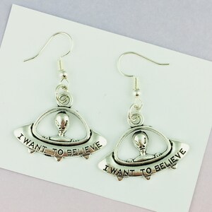 Alien Spaceship Earrings