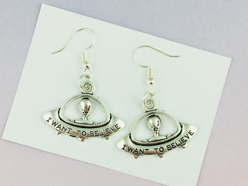 Alien Spaceship Earrings