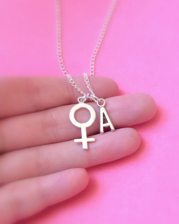 Feminist Necklace Venus symbol personalized necklace personalised sterling silver strong female gift for feminist girl power strong woman